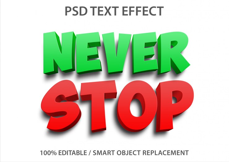 El efecto de texto editable nunca se detiene