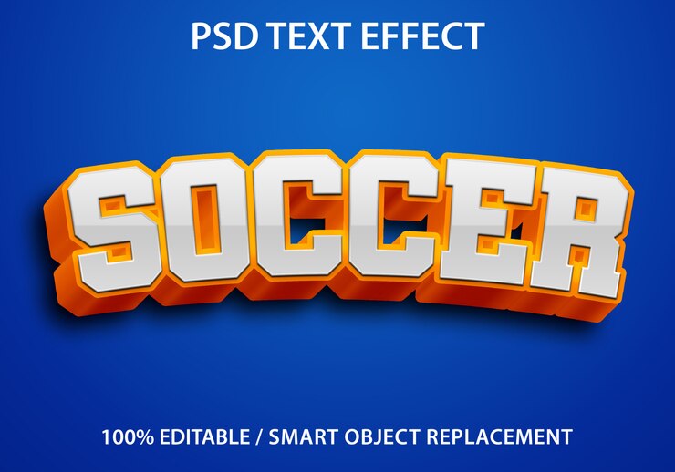 Efecto de texto editable Orange Soccer Premium