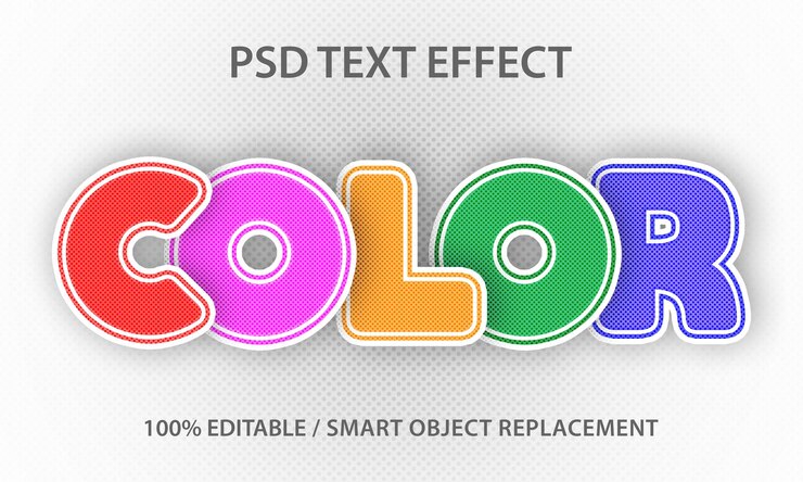 Efecto de texto editable Papel de color Premium