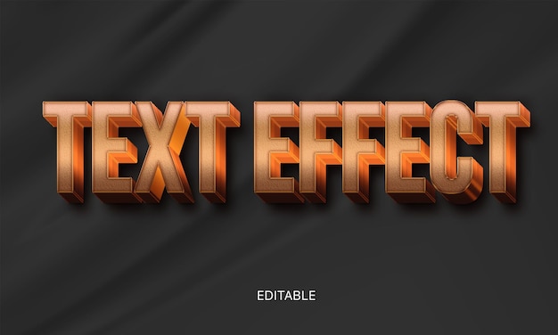 Efecto de texto editable Photoshop efecto PSD estilo de título de fuente 3D