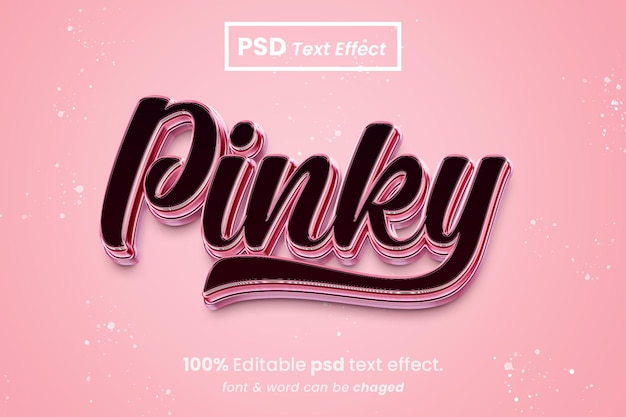 Efecto de texto editable Pinky 3D