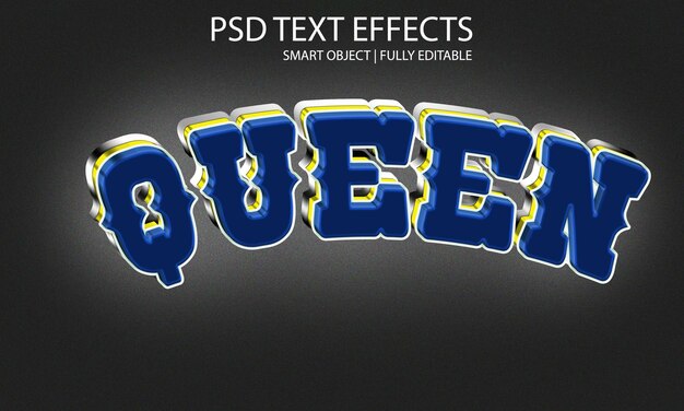Efecto de texto editable de la plantilla 3D brillante del logotipo del juego PSD