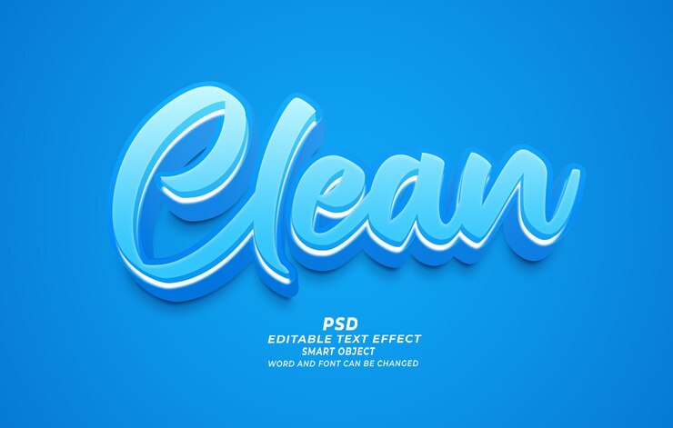 PSD efecto de texto editable psd 3d limpio
