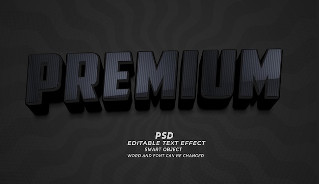 Efecto de texto editable PSD 3D premium