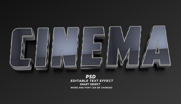 PSD efecto de texto editable en psd cinema 3d