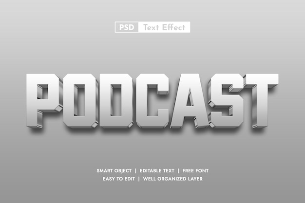 Efecto de texto editable PSD