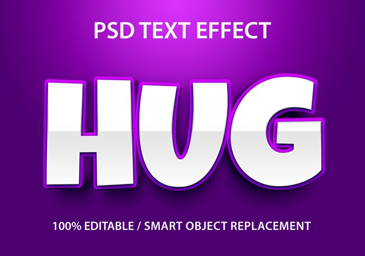 Efecto de texto editable Purple Hug