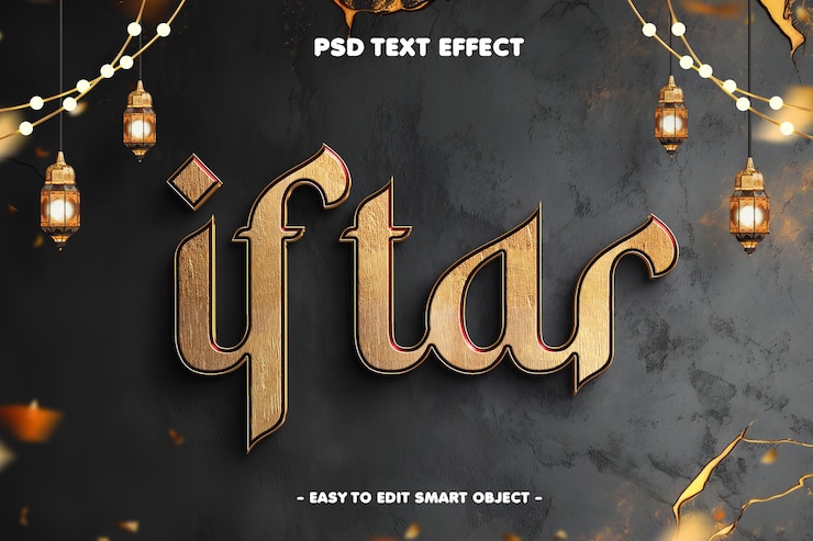 EFECTO DE TEXTO EDITABLE DE RAMADAN KAREEM
