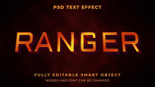 Efecto de texto editable Ranger
