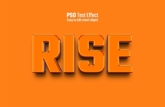 Efecto de texto editable Rise 3d