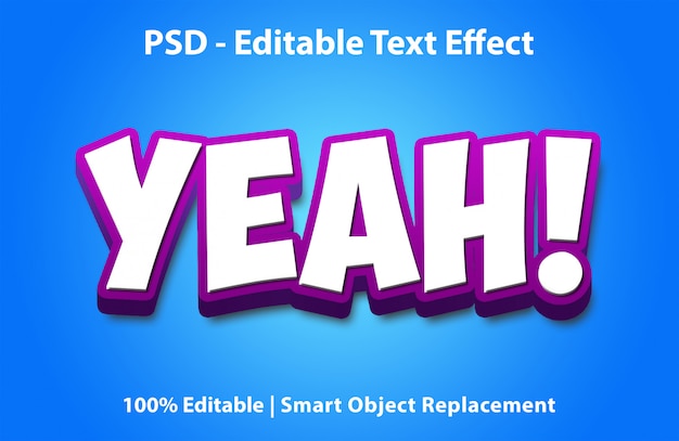 PSD efecto de texto editable sí