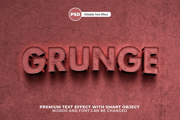 Efecto de texto editable para terminar el grunge