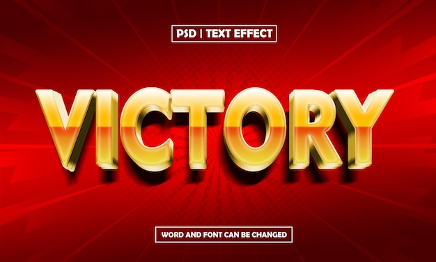 Efecto de texto editable Victory 3D