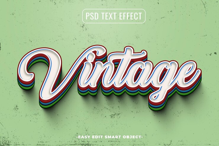 PSD efecto de texto editable vintage de dibujos animados retro