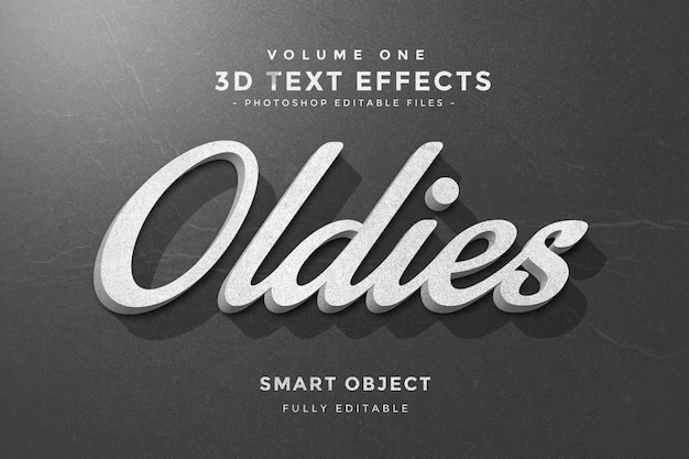 Efecto de texto editable vintage