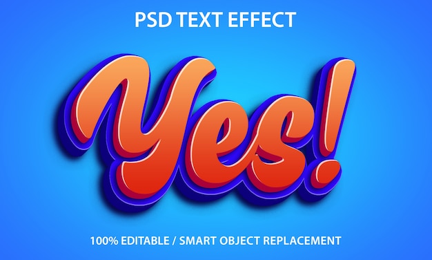 PSD efecto de texto editable