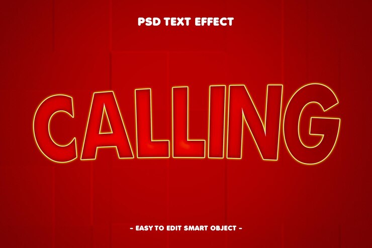 PSD efecto de texto editable