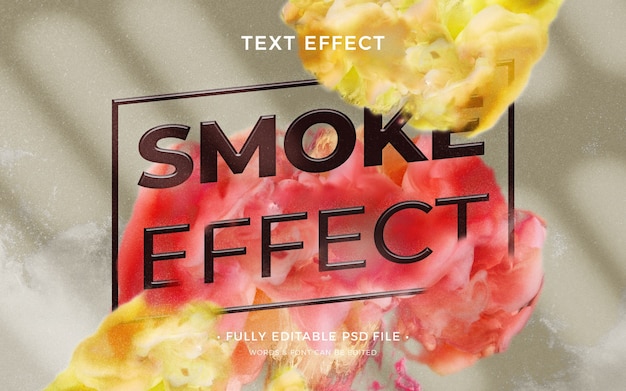 PSD efecto de texto efecto humo