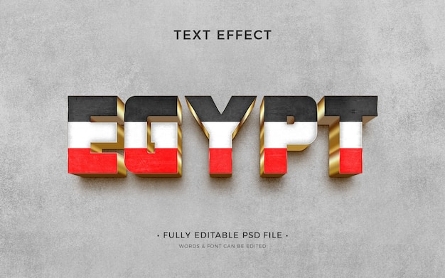 Efecto de texto de Egipto
