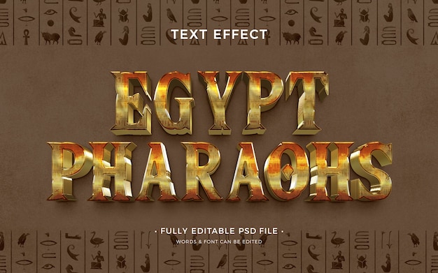 Efecto de texto de Egipto