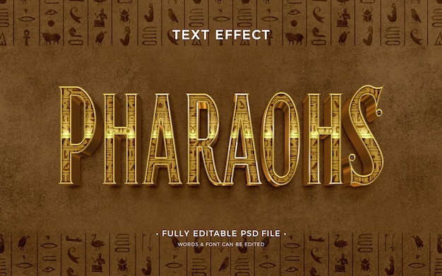 Efecto de texto de Egipto