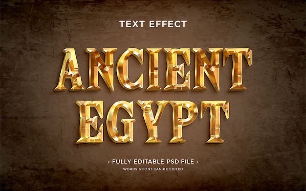 Efecto de texto de Egipto
