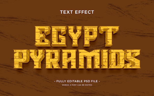 Efecto de texto de egipto