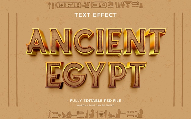 Efecto de texto de egipto