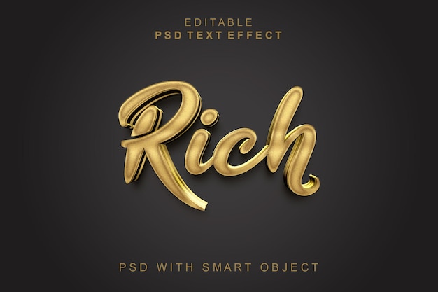 Efecto de texto enriquecido en 3D