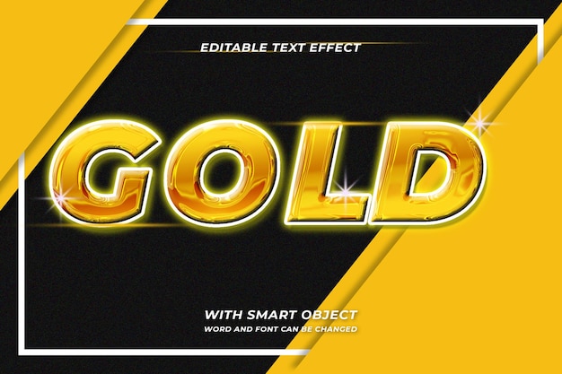 efecto de texto especial dorado