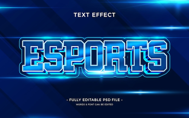 PSD efecto de texto esport