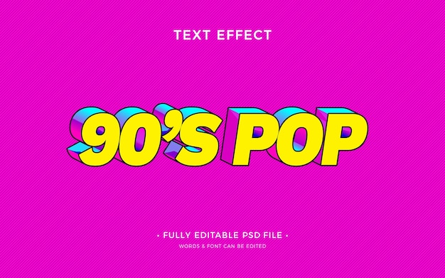 efecto de texto estilo años 90