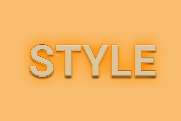 Efecto de texto de estilo editable en un fondo amarillo
