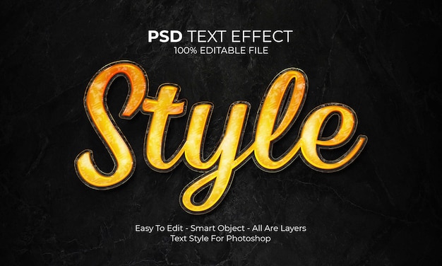 PSD efecto de texto de estilo editable moderno estilo de fuente minimalista y creativo en 3d