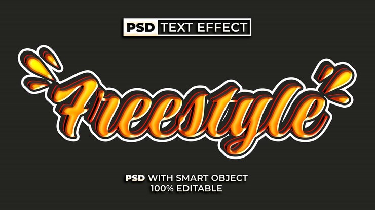 PSD efecto de texto de estilo libre estilo de etiqueta efecto de texto editable