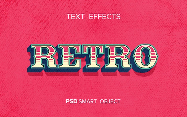 Efecto de texto de estilo retro