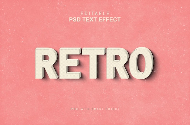 Efecto de texto de estilo retro