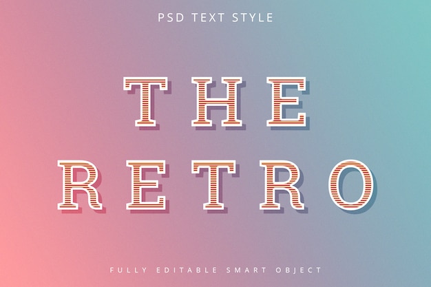 Efecto de texto de estilo retro
