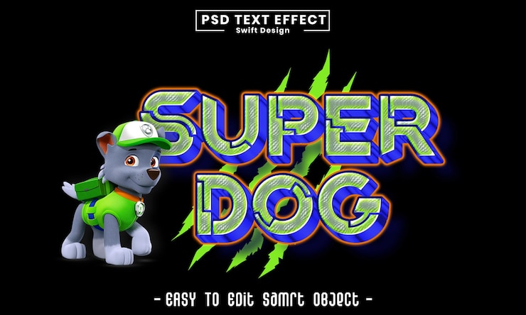 PSD efecto de texto de estilo space star y2k