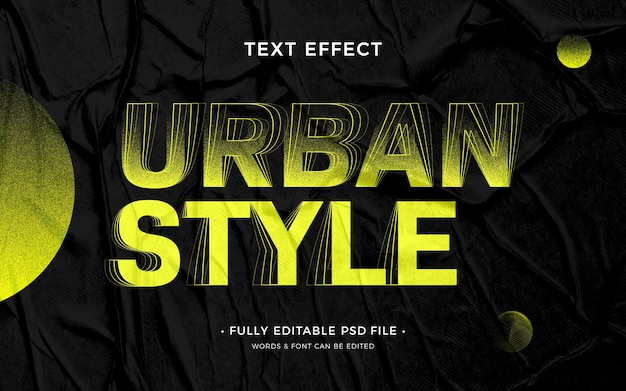 Efecto de texto de estilo urbano