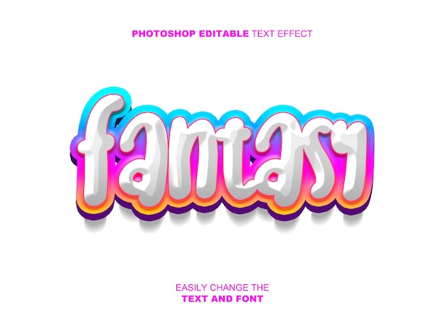Efecto de texto de fantasía