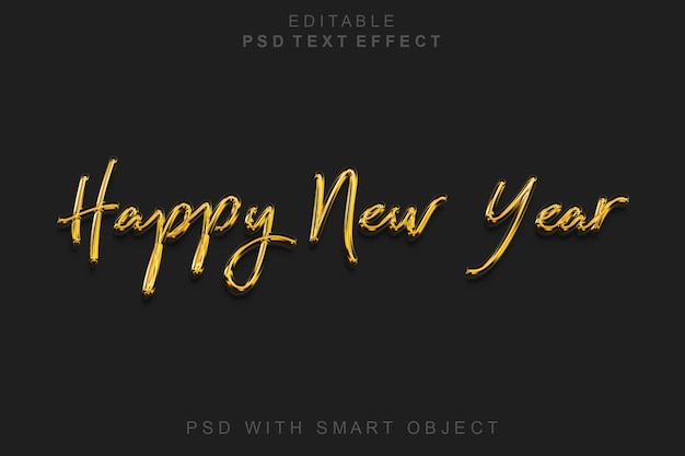 Efecto de texto de Feliz Año Nuevo