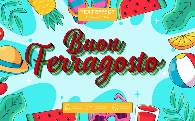 Efecto de texto Ferragosto