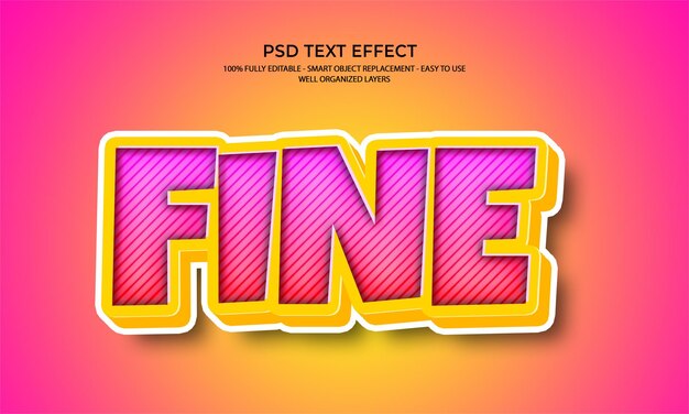 Efecto de texto fino