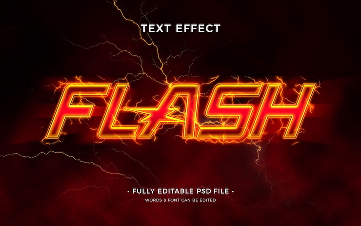 PSD efecto de texto flash