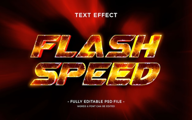 PSD efecto de texto flash