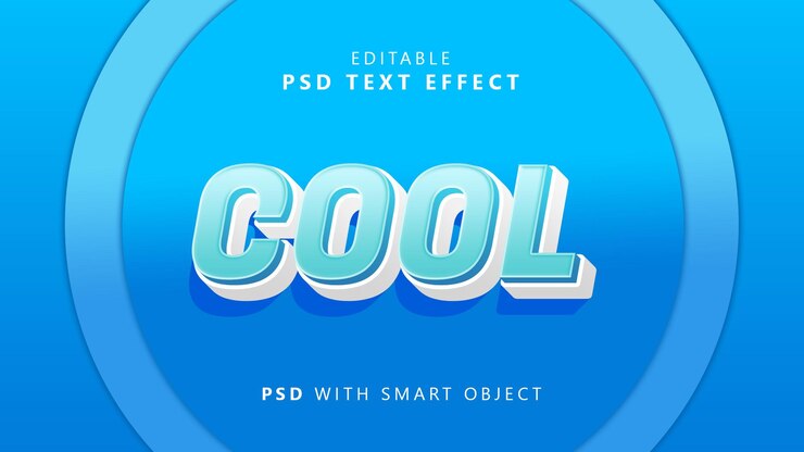 PSD efecto de texto fresco 3d