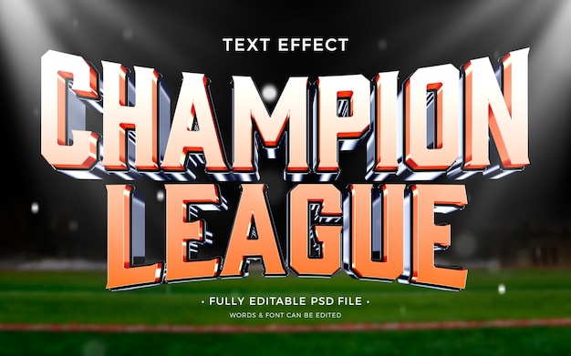 Efecto de texto de fútbol americano