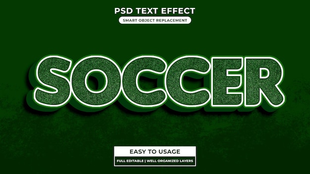 Efecto de texto de fútbol
