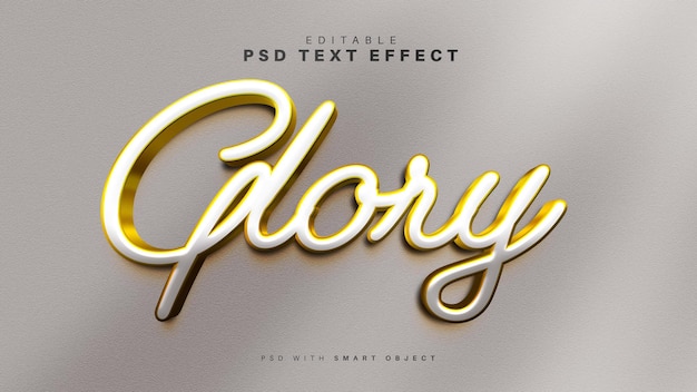 Efecto de texto glory gold